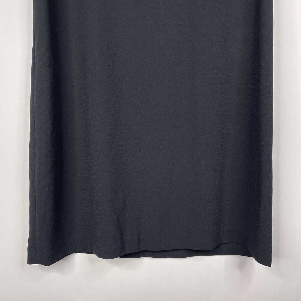 ZARA Plunge Choker Shift Dress Medium Black V-Neck Short Sleeve Back Zip #7289 - Picture 8 of 16